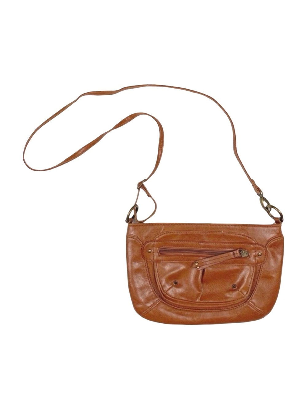 Merona Faux Leather Crossbody Bag - 10” x 7” x 1”
